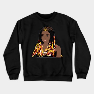 Natural Hair T Shirt CORNROW BRAIDS and BEADS 3 Crewneck Sweatshirt